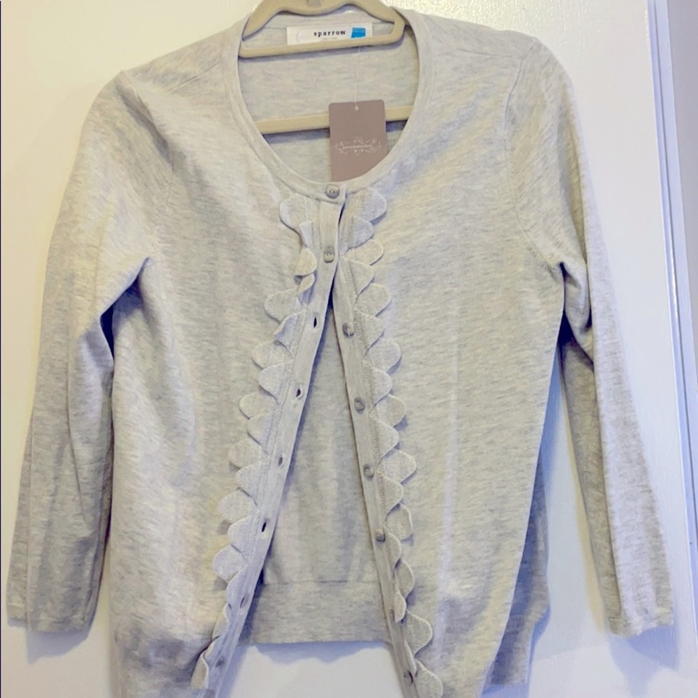 Anthropologie gray cardigan